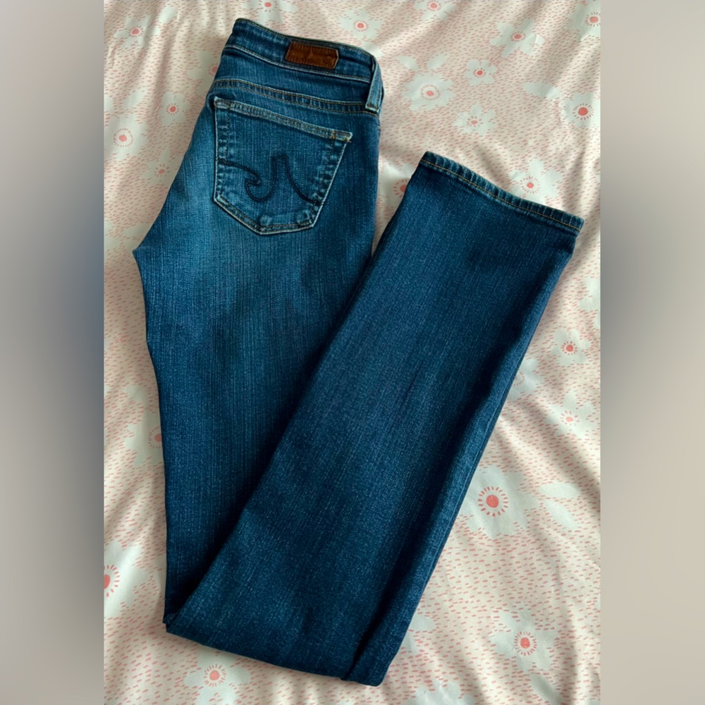 AG Adriano Goldschmied The Ballad Slim Boot Dark Blue Straight Leg Jeans Size 25